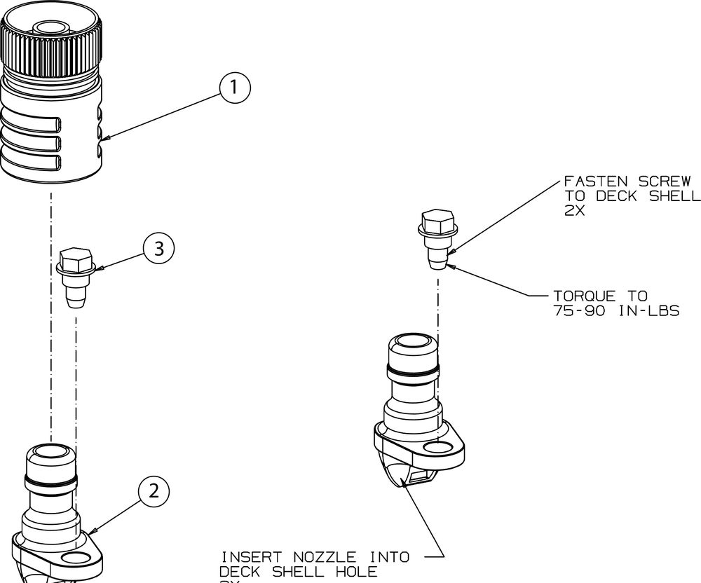Deck Wash Diagram and Parts List for (13AQA4CA010)(2016) Cub Cadet Lawn Tractor